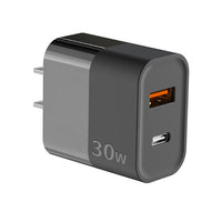 Wall-charger-dual-ports-USB-A-USB-C-30W-chargeur-mural-secteur